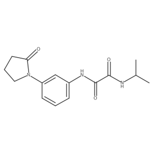 N1-isopropyl-N2-(3-(2-oxopyrrolidin-1-yl)phenyl)oxalamide结构式