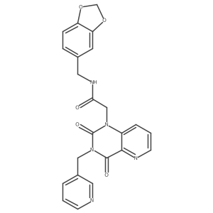 N-(benzo[d][1,3]dioxol-5-ylmethyl)-2-(2,4-dioxo-3-(pyridin-3-ylmethyl)-3,4-dihydropyrido[3,2-d]pyrimidin-1(2H)-yl)acetamide结构式