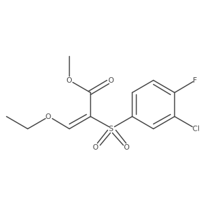 2-(3-Chloro-4-fluoro-benzenesulfonyl)-3-ethoxy-acrylic acid methyl ester Structure