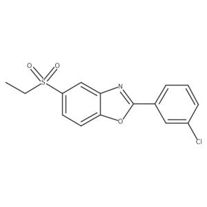 2-(3-Chlorophenyl)-5-ethylsulfonyl-1,3-benzoxazole Structure