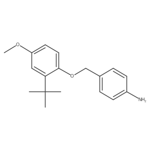4-[[2-(1,1-Dimethylethyl)-4-methoxyphenoxy]methyl]benzenamine Structure
