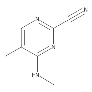 5-Methyl-4-(methylamino)pyrimidine-2-carbonitrile结构式