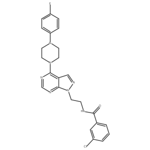 3-chloro-N-(2-(4-(4-(4-fluorophenyl)piperazin-1-yl)-1H-pyrazolo[3,4-d]pyrimidin-1-yl)ethyl)benzamide Structure