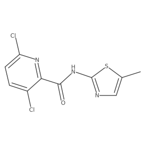 3,6-dichloro-N-(5-methyl-1,3-thiazol-2-yl)pyridine-2-carboxamide结构式