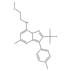 3-(4-fluorophenyl)-N-(2-methoxyethyl)-5-methyl-2-(trifluoromethyl)pyrazolo[1,5-a]pyrimidin-7-amine Structure