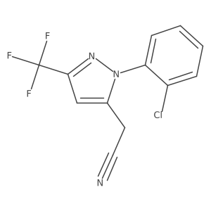 2-(1-(2-chlorophenyl)-3-(trifluoromethyl)-1H-pyrazol-5-yl)acetonitrile结构式