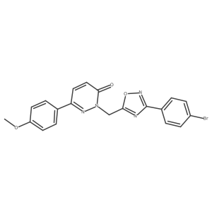 2-{[3-(4-Bromophenyl)-1,2,4-oxadiazol-5-yl]methyl}-6-(4-methoxyphenyl)-2,3-dihydropyridazin-3-one结构式