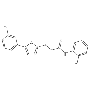 N-(2-bromophenyl)-2-((5-(3-bromophenyl)oxazol-2-yl)thio)acetamide结构式