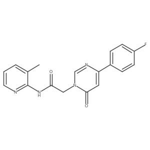 2-[4-(4-fluorophenyl)-6-oxo-1,6-dihydropyrimidin-1-yl]-N-(3-methylpyridin-2-yl)acetamide结构式