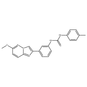 1-(3-(6-Methoxyimidazo[1,2-b]pyridazin-2-yl)phenyl)-3-(p-tolyl)urea结构式