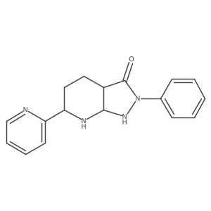 2-phenyl-6-pyridin-2-yl-3a,4,5,6,7,7a-hexahydro-1H-pyrazolo[3,4-b]pyridin-3-one结构式
