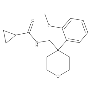 N-{[4-(2-methoxyphenyl)oxan-4-yl]methyl}cyclopropanecarboxamide结构式