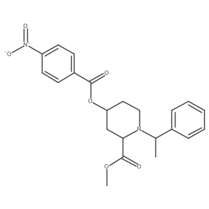 Methyl(2R,4R)-4-[(4-Nitrobenzoyl)oxy]-1-[(R)-1-phenylethyl]piperidine-2-carboxylate Structure