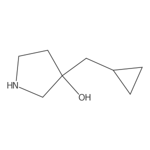 3-(Cyclopropylmethyl)pyrrolidin-3-ol结构式