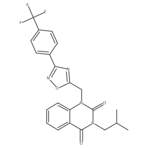 3-(2-Methylpropyl)-1-({3-[4-(trifluoromethyl)phenyl]-1,2,4-oxadiazol-5-yl}methyl)-1,2,3,4-tetrahydroquinazoline-2,4-dione Structure