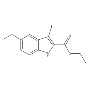 ethyl 5-ethyl-3-iodo-1H-indole-2-carboxylate Structure