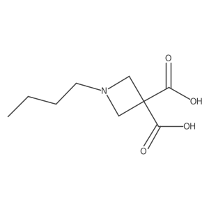 1-Butyl-3,3-azetidinedicarboxylic acid Structure
