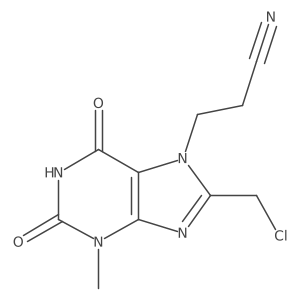 3-(8-(chloromethyl)-3-methyl-2,6-dioxo-2,3-dihydro-1H-purin-7(6H)-yl)propanenitrile结构式