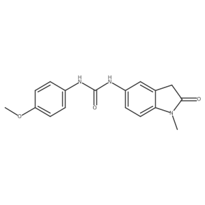 COc1ccc(NC(=O)Nc2ccc3c(c2)CC(=O)N3C)cc1结构式