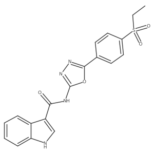 N-(5-(4-(ethylsulfonyl)phenyl)-1,3,4-oxadiazol-2-yl)-1H-indole-3-carboxamide Structure