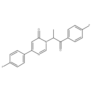 6-(4-fluorophenyl)-3-(1-(4-fluorophenyl)-1-oxopropan-2-yl)pyrimidin-4(3H)-one Structure