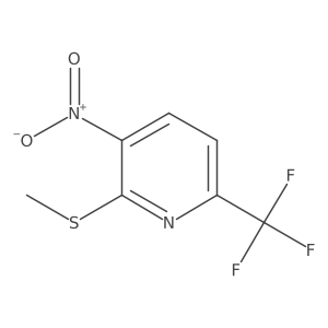 Pyridine, 2-(methylthio)-3-nitro-6-(trifluoromethyl)-结构式
