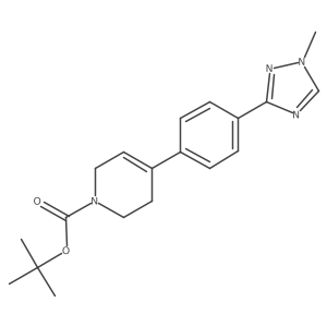 Tert-butyl 4-(4-(1-methyl-1H-1,2,4-triazol-3-YL)phenyl)-3,6-dihydropyridine-1(2H)-carboxylate结构式