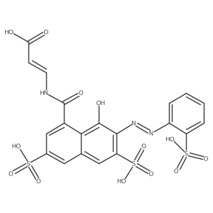 3-[[[8-Hydroxy-3,6-disulfo-7-[2-(2-sulfophenyl)diazenyl]-1-naphthalenyl]carbonyl]amino]-2-propenoic acid Structure