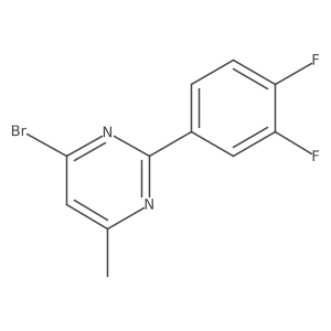 4-Bromo-2-(3,4-difluorophenyl)-6-methylpyrimidine Structure