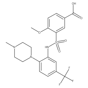 4-Methoxy-3-[[2-(4-methylpiperazin-1-yl)-5-(trifluoromethyl)phenyl]sulfamoyl]benzoic acid Structure