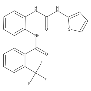 N-(2-(3-(thiophen-2-yl)ureido)phenyl)-2-(trifluoromethyl)benzamide Structure