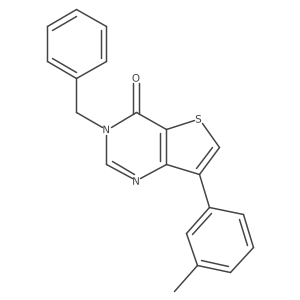 3-benzyl-7-(3-methylphenyl)thieno[3,2-d]pyrimidin-4(3H)-one结构式