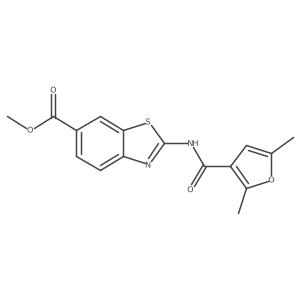 Methyl 2-(2,5-dimethylfuran-3-carboxamido)benzo[d]thiazole-6-carboxylate结构式