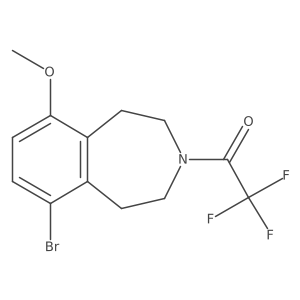 1-(6-bromo-9-methoxy-2,3,4,5-tetrahydro-1H-3-benzazepin-3-yl)-2,2,2-trifluoroethan-1-one Structure
