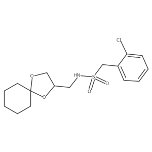N-(1,4-dioxaspiro[4.5]decan-2-ylmethyl)-1-(2-chlorophenyl)methanesulfonamide Structure