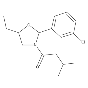 2-(m-Chlorophenyl)-3-isovaleroyl-5-ethyl-1,3-oxazolidine Structure