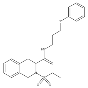 2-(ethanesulfonyl)-N-[3-(phenylsulfanyl)propyl]-1,2,3,4-tetrahydroisoquinoline-3-carboxamide结构式