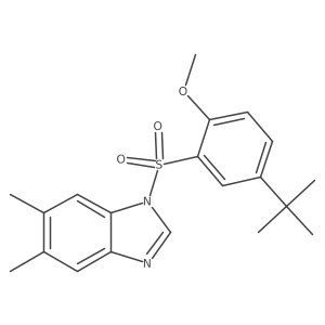 1-(5-tert-butyl-2-methoxybenzenesulfonyl)-5,6-dimethyl-1H-1,3-benzodiazole Structure