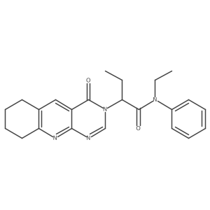 N-ethyl-2-(4-oxo-6,7,8,9-tetrahydropyrimido[4,5-b]quinolin-3(4H)-yl)-N-phenylbutanamide Structure