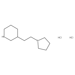 3-[2-(1-Pyrrolidinyl)ethyl]piperidine dihydrochloride结构式