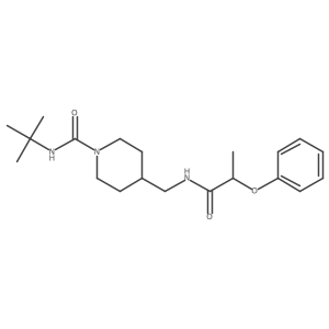 N-(tert-butyl)-4-((2-phenoxypropanamido)methyl)piperidine-1-carboxamide Structure
