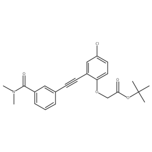 Tert-butyl[4-chloro-2-({3-[(dimethylamino)carbonyl]phenyl}ethynyl)phenoxy]acetate结构式