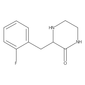 (R)-3-(2-Fluorobenzyl)piperazin-2-one结构式
