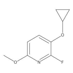 3-Cyclopropoxy-2-fluoro-6-methoxypyridine结构式