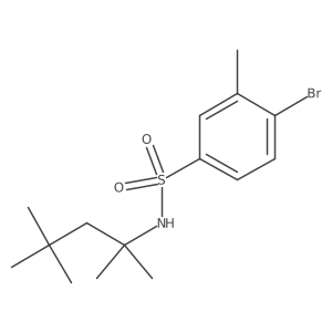 [(4-Bromo-3-methylphenyl)sulfonyl](1,1,3,3-tetramethylbutyl)amine Structure