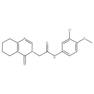 N-(3-chloro-4-methoxyphenyl)-2-(4-oxo-5,6,7,8-tetrahydroquinazolin-3(4H)-yl)acetamide结构式