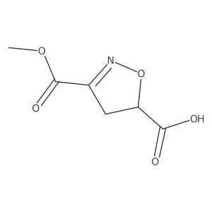 3-(Methoxycarbonyl)-4,5-dihydro-1,2-oxazole-5-carboxylic acid Structure