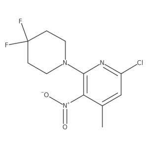 6-Chloro-2-(4,4-difluoropiperidin-1-yl)-4-methyl-3-nitropyridine Structure