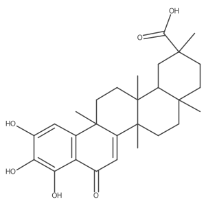23,24,25,26-Tetranoroleana-1(10),3,5,7-tetraen-29-oic acid, 3,4,6-trihydroxy-9,13-dimethyl-2-oxo-, (9beta,13alpha,14beta,20alpha)-结构式