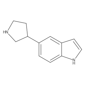 (+)-3-(5-Indolyl) pyrrolidine结构式
